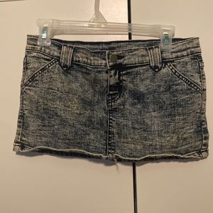 Stone Washed Denim Mini Skirt- y2k